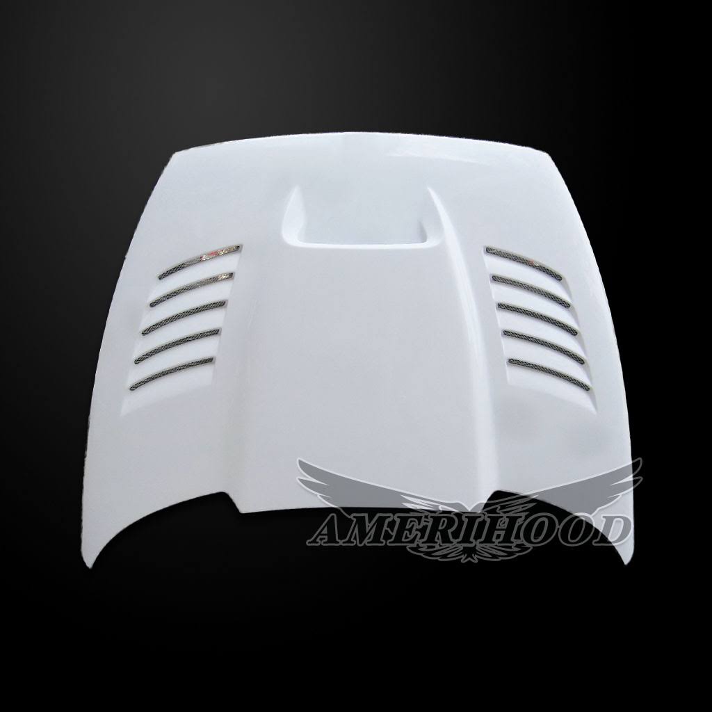 Amerihood DR94AHSSKFHW Dodge Ram 1500 1994-2001 SSK Style Functional Heat Extraction Ram Air Hood