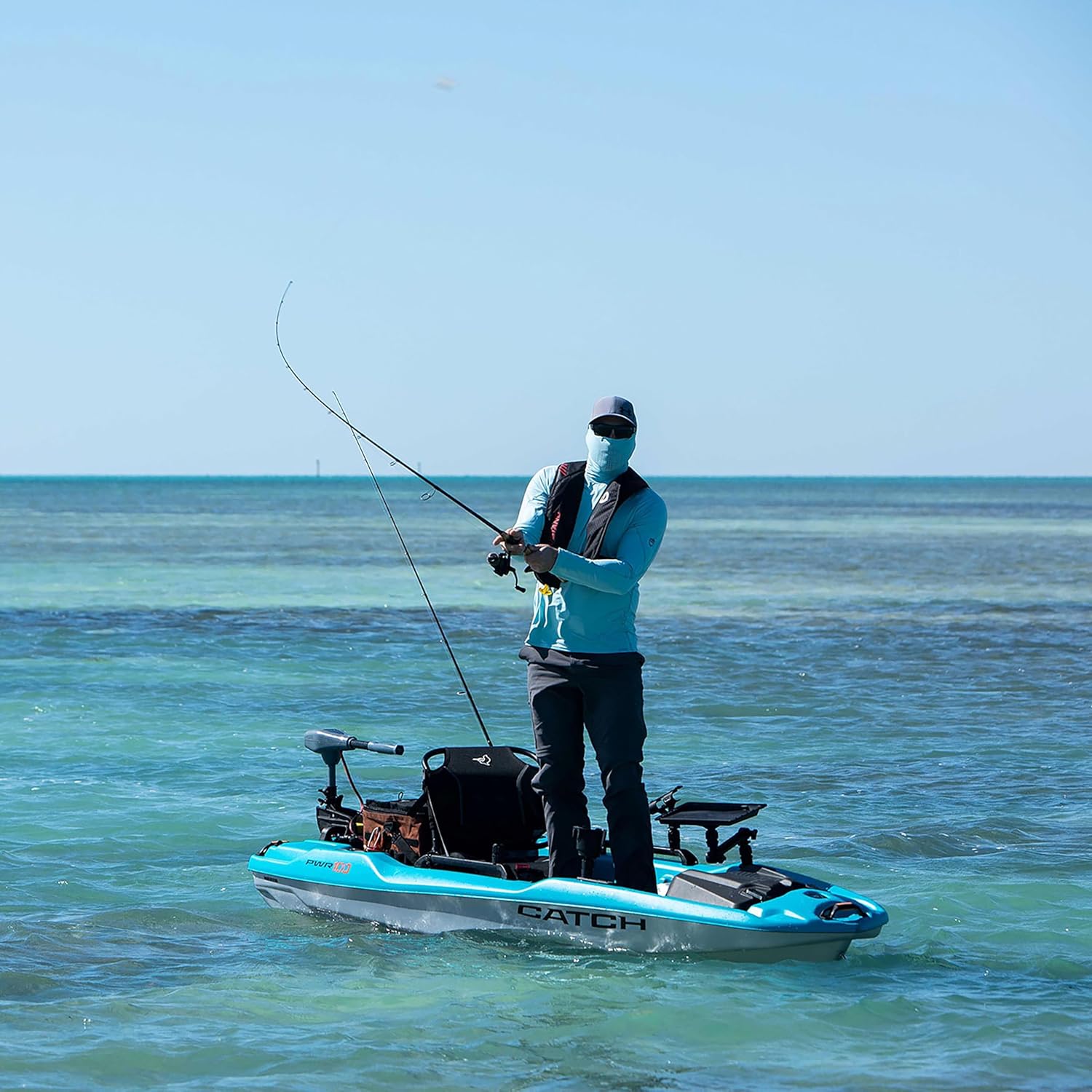 Pelican Catch PWR 100 - Sit-on-Top Fishing Kayak - Ergo360 Seating System - 10 ft - Forest Green/Magnetic Grey