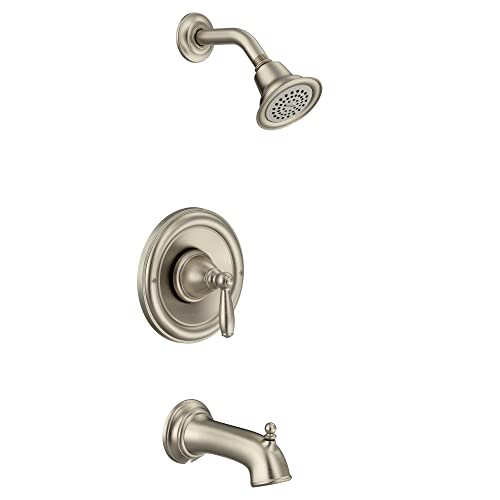 Moen Brantford Oil-Rubbed Bronze Posi-Temp Pressure Balancing Eco-Performance Bathtub Shower Trim Kit with Traditional Showerhead, Shower Handle, Arm, Tub Spout (Valve Required), T2153EPORB