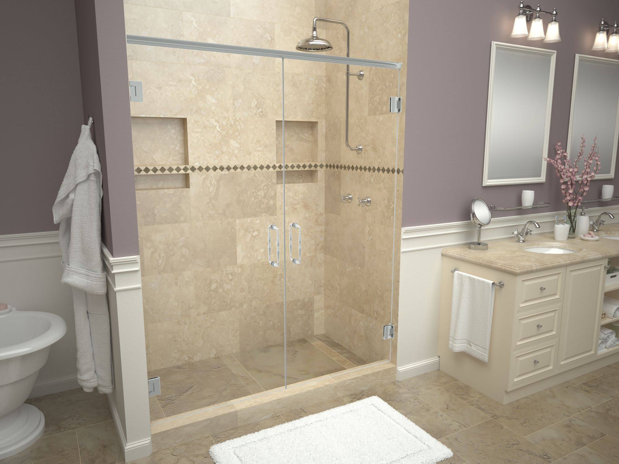 Tile Redi RT3360R-PVC-TBN 60x22 x 33x22 Single Threshold Shower Base with Drain Top