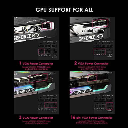 MSI MPG A1000G PCIE 5 & ATX 3.0 Gaming Power Supply - Full Modular - 80 Plus Gold Certified 1000W - 100% Japanese 105°C Capacitors - Compact Size - ATX PSU (Renewed)