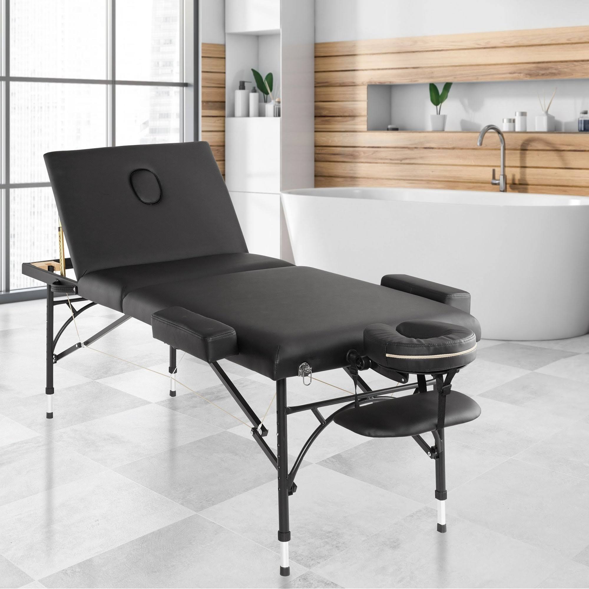 Professional Portable Tri-Fold Massage Table with Aluminum Legs