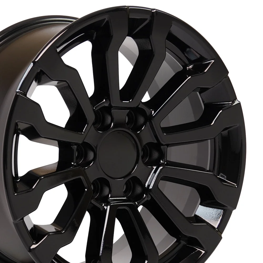 18" Gloss Black 5909 Wheels SET Fit Chevrolet, GMC, Cadillac 18x8.5 RT5 Rims