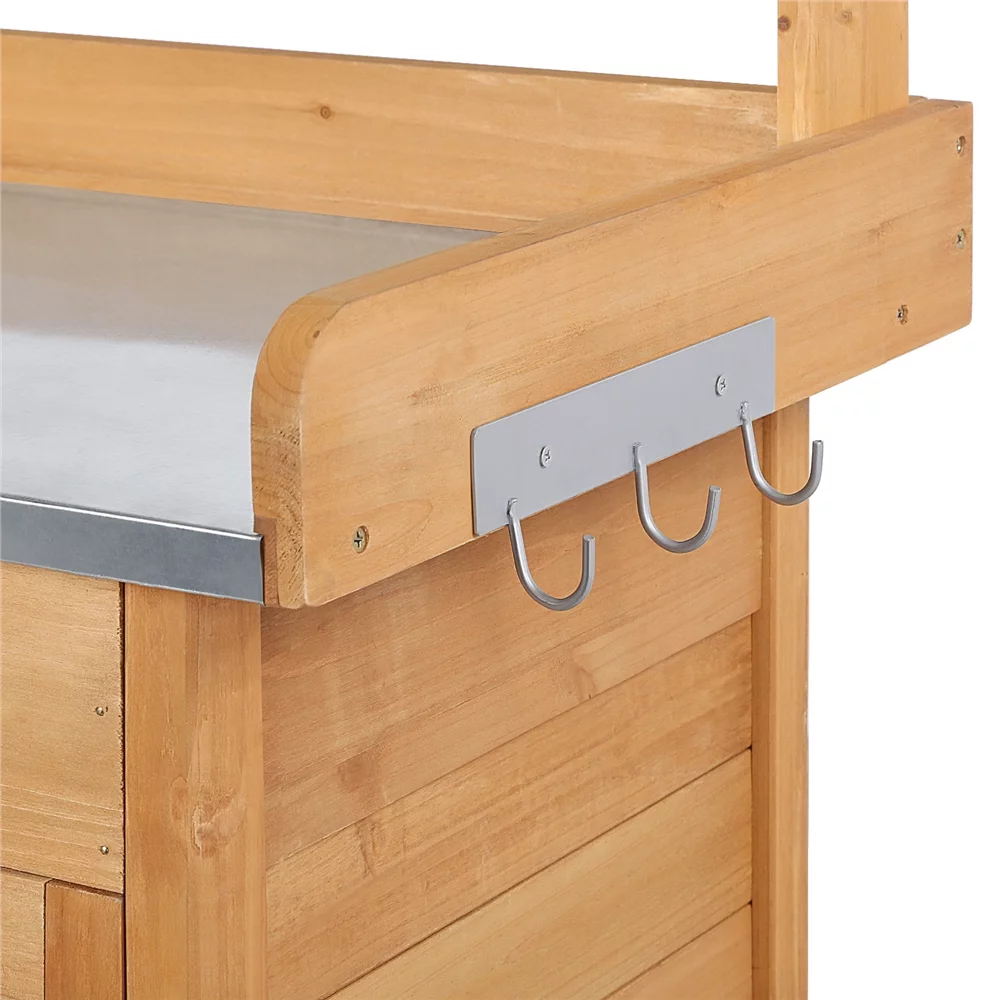 Yaheetech Garden Potting Bench W/Cabinet Drawer Open Shelf