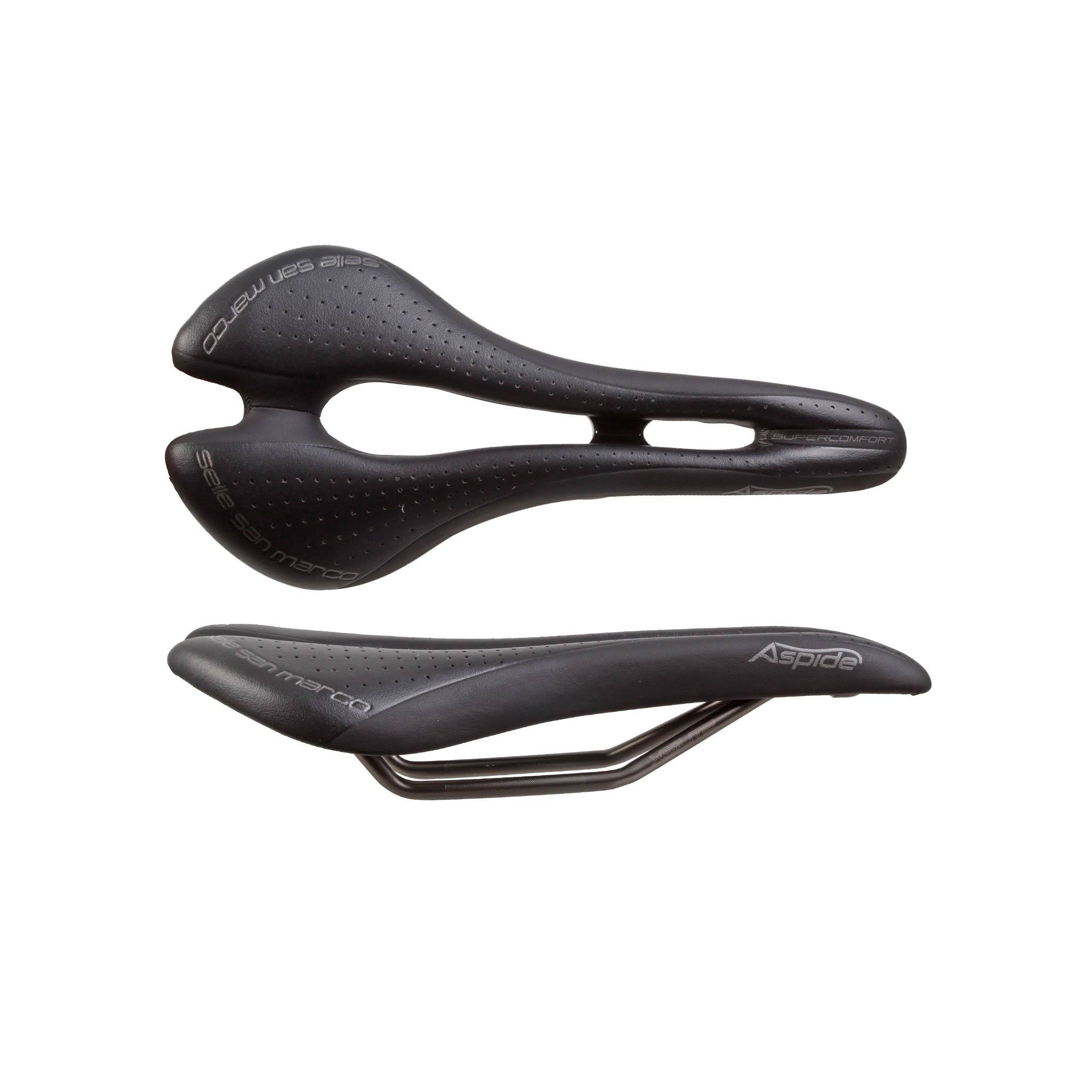 Selle San Marco Aspide Supercomfort Racing Saddle: Black Wide