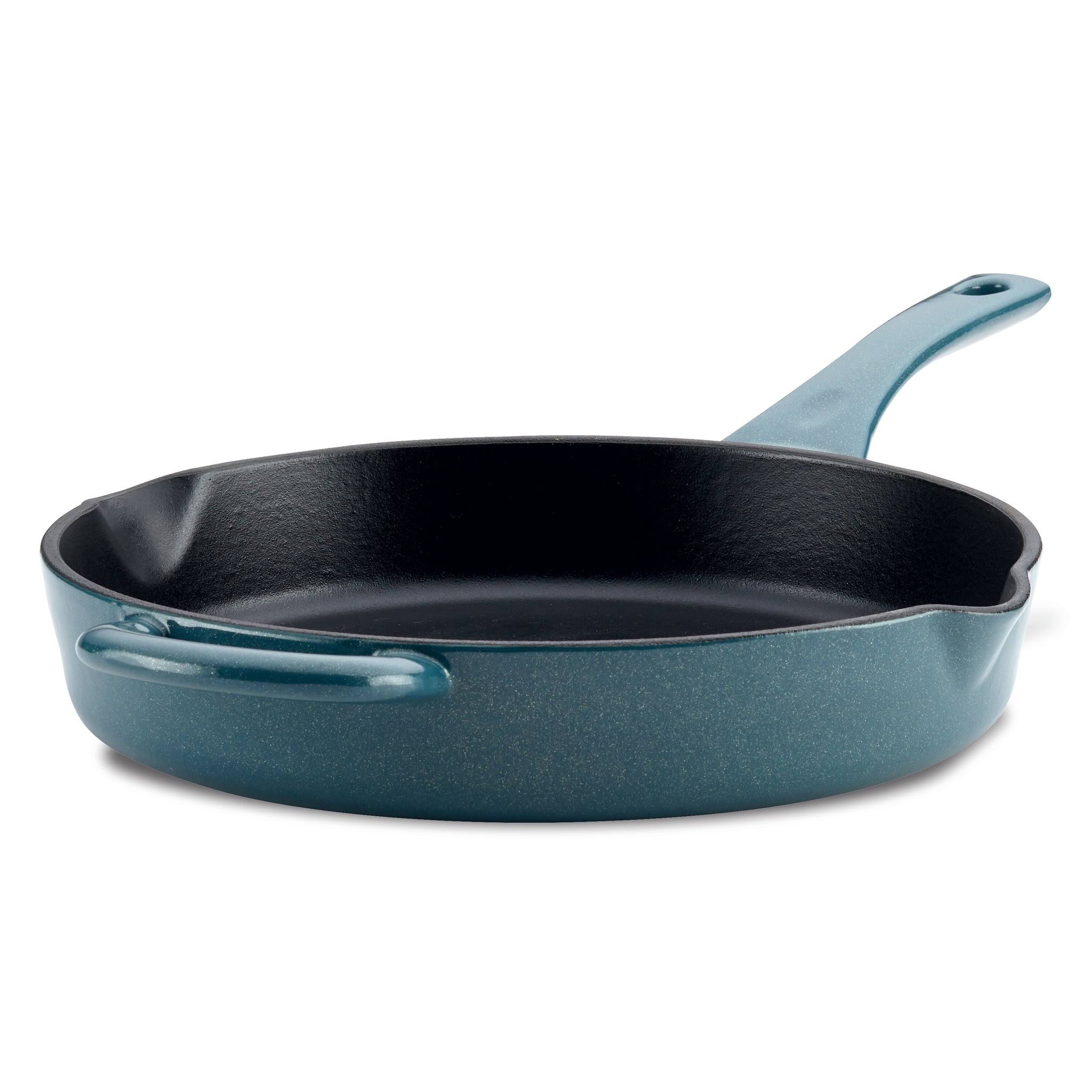 Ayesha Curry Cast Iron Enamel Skillet with Pour Spouts