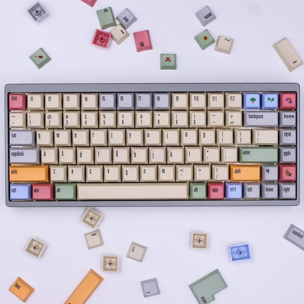ONECAP XDAS Profile Dye-Sublimation 166 Keys Thick PBT Keycaps Compatible for MX Switch Mechanical Keyboard Keycap