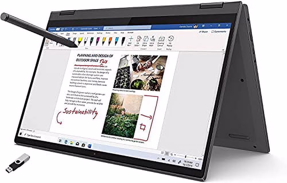 2022 Lenovo IdeaPad Flex 5 2-in-1 Laptop | 14" Touchscreen | AMD 6-Core Ryzen 5 5500U | Radeon Graphics | 16GB DDR4 1TB NVMe SSD | WiFi AX | HDMI | USB-C | Backlit | FPR | Windows 10 Stylus Pen