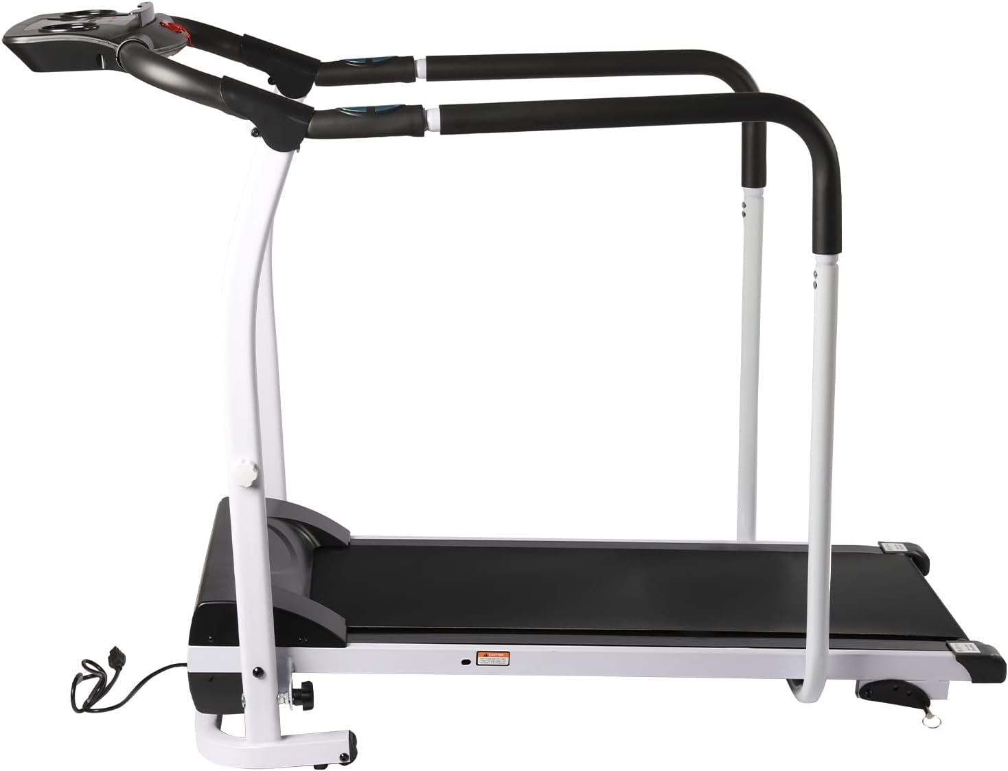 Walking Treadmill with Long Handraill for Balance, Walking Treadmill for Senior, Recovery Fitness Exercise Machine Foldable for Home use with Holder for Phone & Cup,LCD Display, 220 lbs Capacity