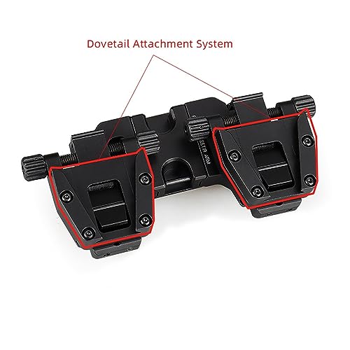 PVS-14 Light Weight Dual Tube Mounting System IC AN/PVS-14LW，Night Vision Goggles Night Vision Adapter for PVS-14 Night Vision Binoculars Monocular Or Binocular (Color : Black)