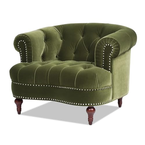 Jennifer Taylor Home La Rosa Victorian Tufted Upholstered Accent Chair, Lavender Velvet