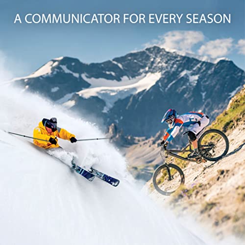 Cardo Packtalk Outdoor Helmet Communication System for Skiing, Snowboarding, Mountain Biking, Cycling and Other Outdoor Activities - Black - Dual Pack + Sports Band