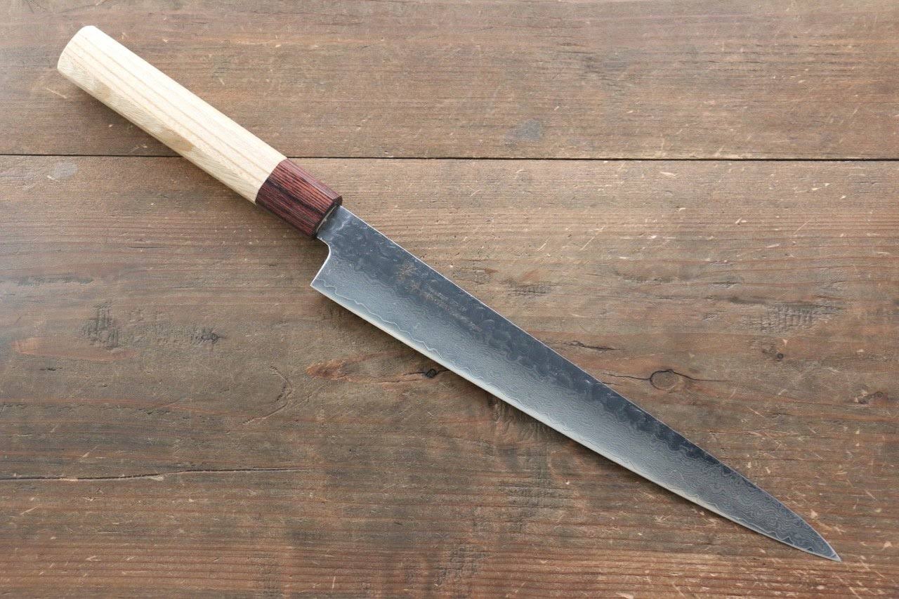 Sakai Takayuki VG10 33 Layer Damascus Sujihiki Japanese Knife 240mm Keyaki (Japanese Elm) Handle