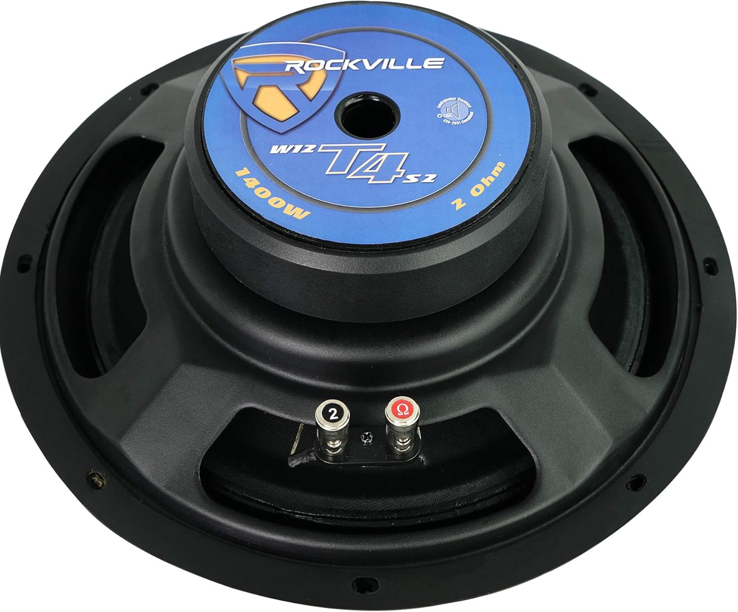 Rockville W12T4S2 12" Subwoofer+Amp+Behind Seat Ported Truck Sub Enclosurer Box