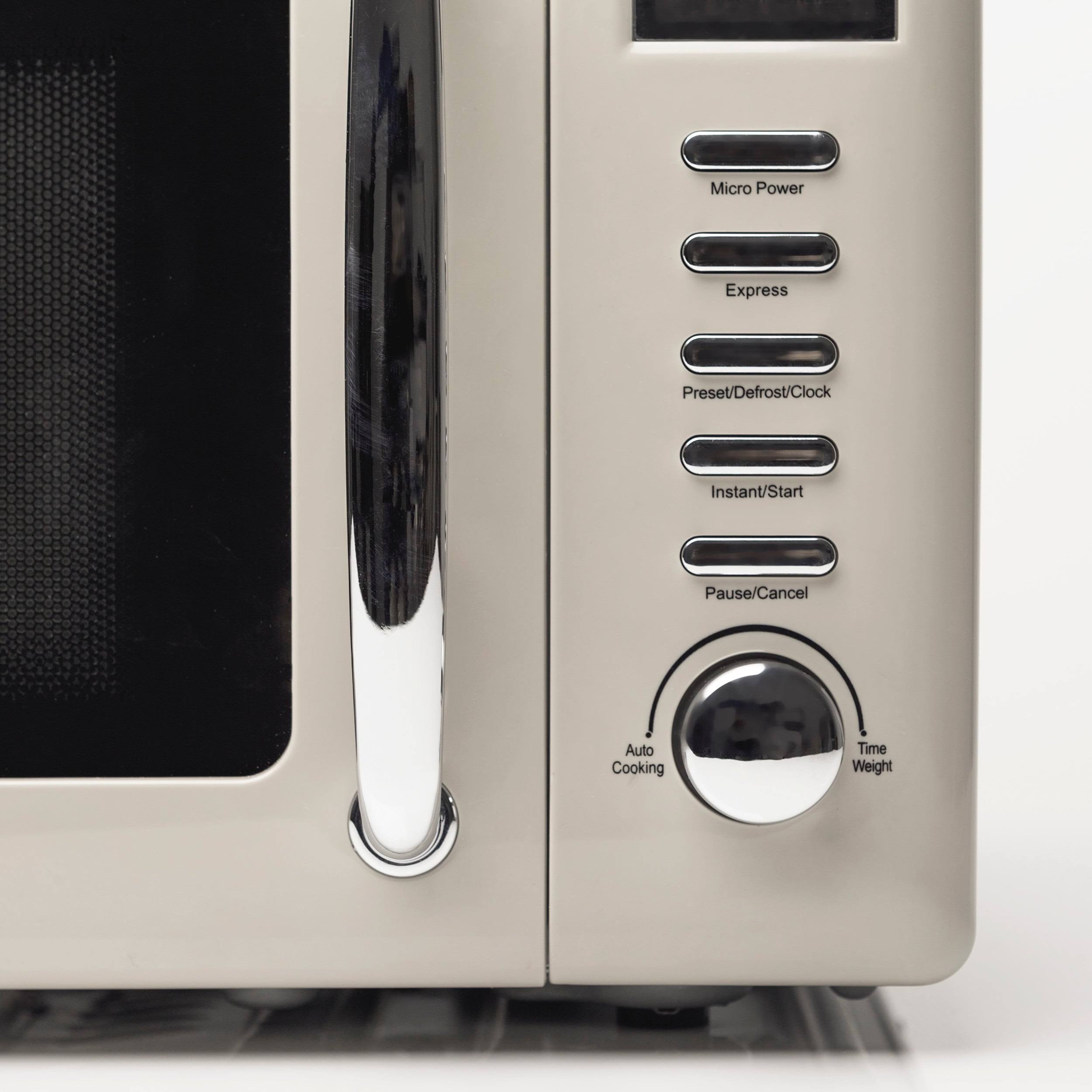 Haden Modern 700-Watt .7 Cubic Foot Microwave with Settings and Timer in Putty Beige 75030