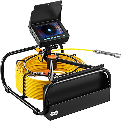 VEVOR Sewer Camera, 98.4 ft/30 m, 4.3" Pipe Drain Inspection Camera with DVR Function and LED Lights, Waterproof IP68 Borescope, Industrial Endoscope for Home Wall Duct Drain Pipe Plumbing