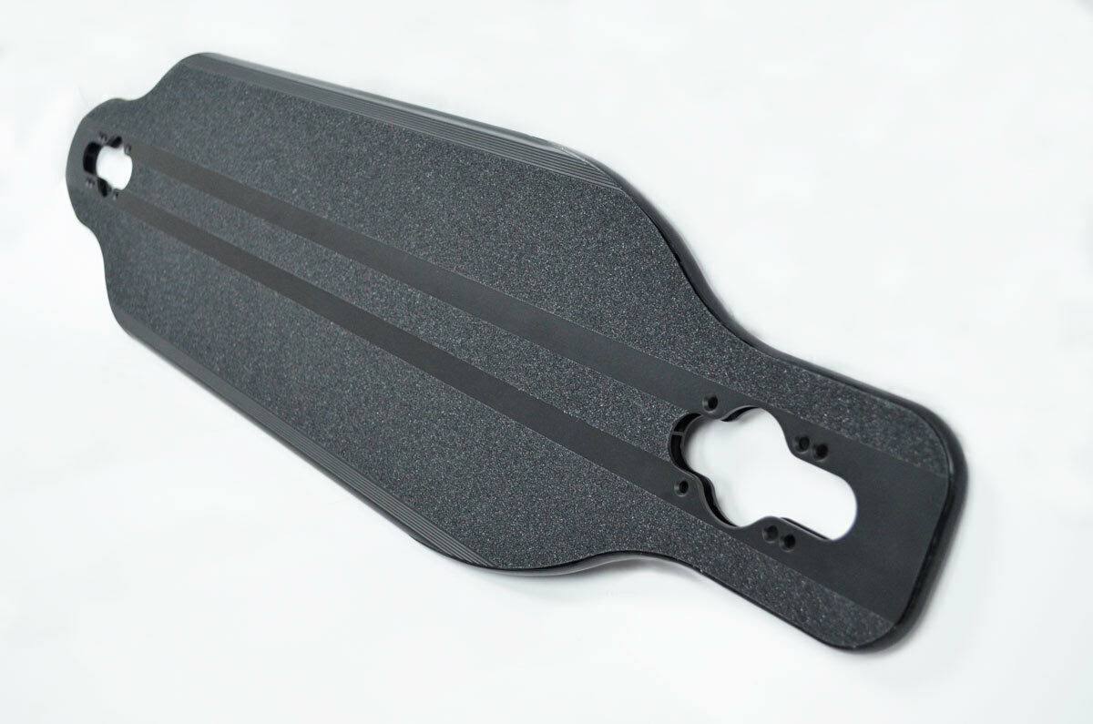 Yocaher Aluminum Drop Through Longboard Deck - Black
