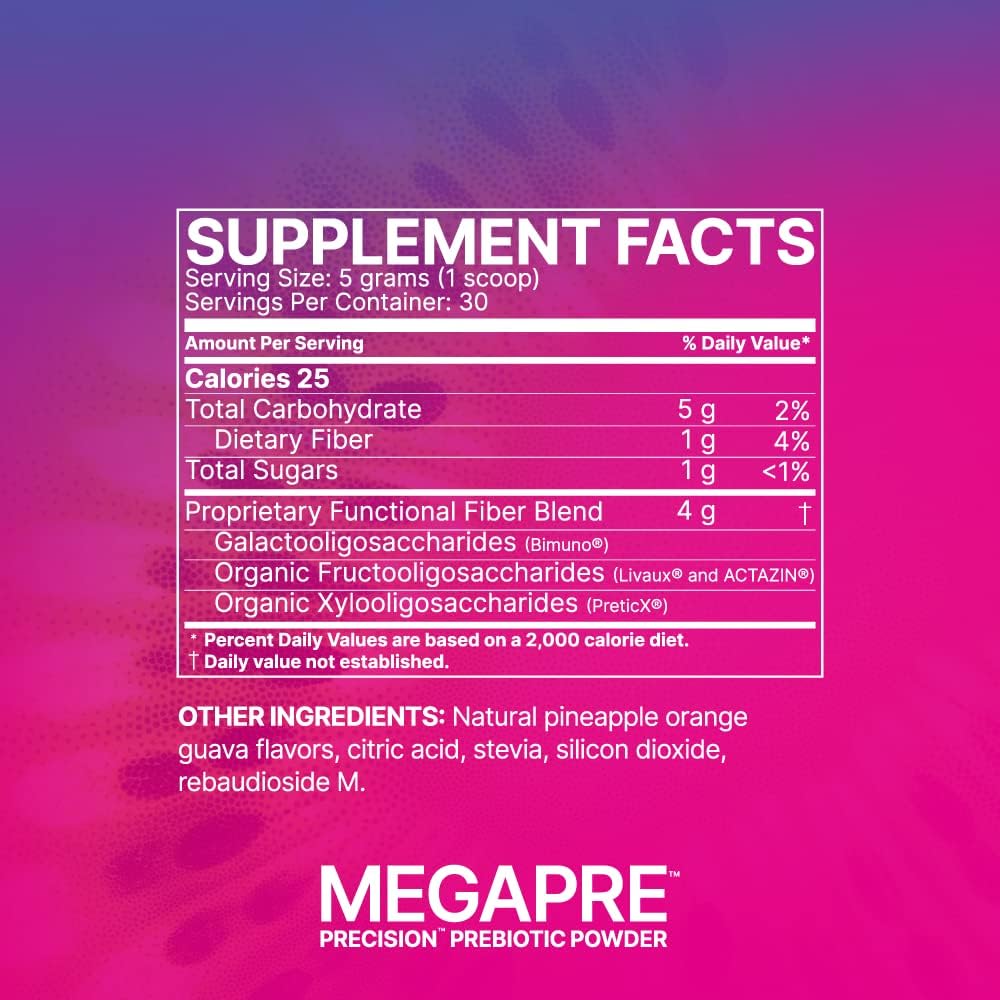 Microbiome Labs MegaSporeBiotic (60 Capsules) + MegaPre (5.5 oz Powder) Probiotic Prebiotic Bundle - Spore-Based Probiotic with Prebiotic Fiber Powder