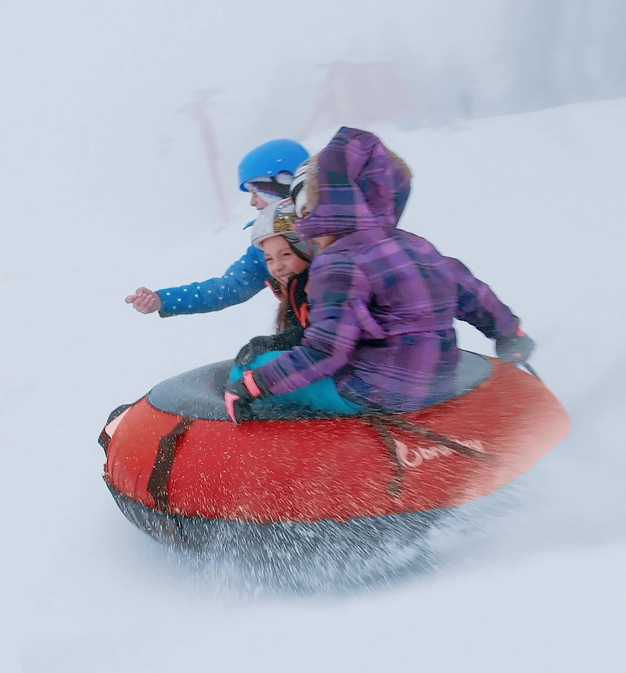Bradley Deluxe Snow Tube | 60" Heavy Duty Red Cover | Sledding Tubes Made in USA