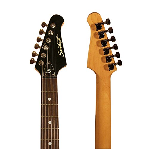 Sawtooth Electric Guitar, Black/Chrome (ST-ES-BKC-KIT-5)