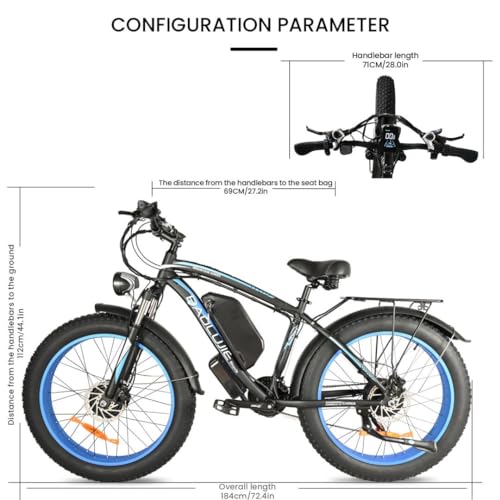 Electric Bike for Adults,Ebike with 1000W+1000W Dual Motor,E Bike with 48V 20AH Battery, 30MPH Commuting Electric Bike, High Brushless Gear Motor,Electric Bicycle for Adults 21 Speed