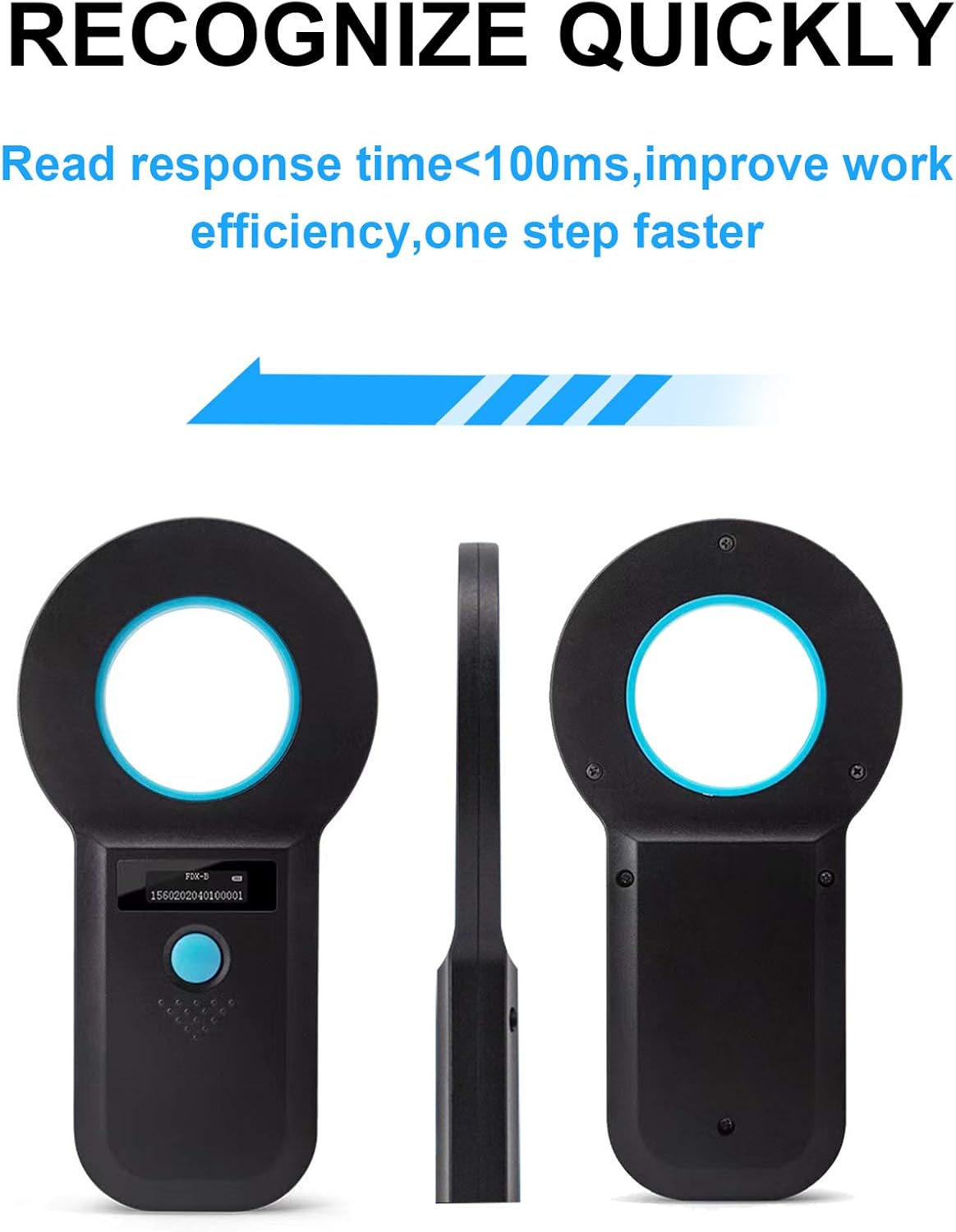 Pet Microchip Scanner, Animal Microchip Tag Reader Scanner,Three Ways to Connect,Recognize Quickly,Identify The Farther Distance