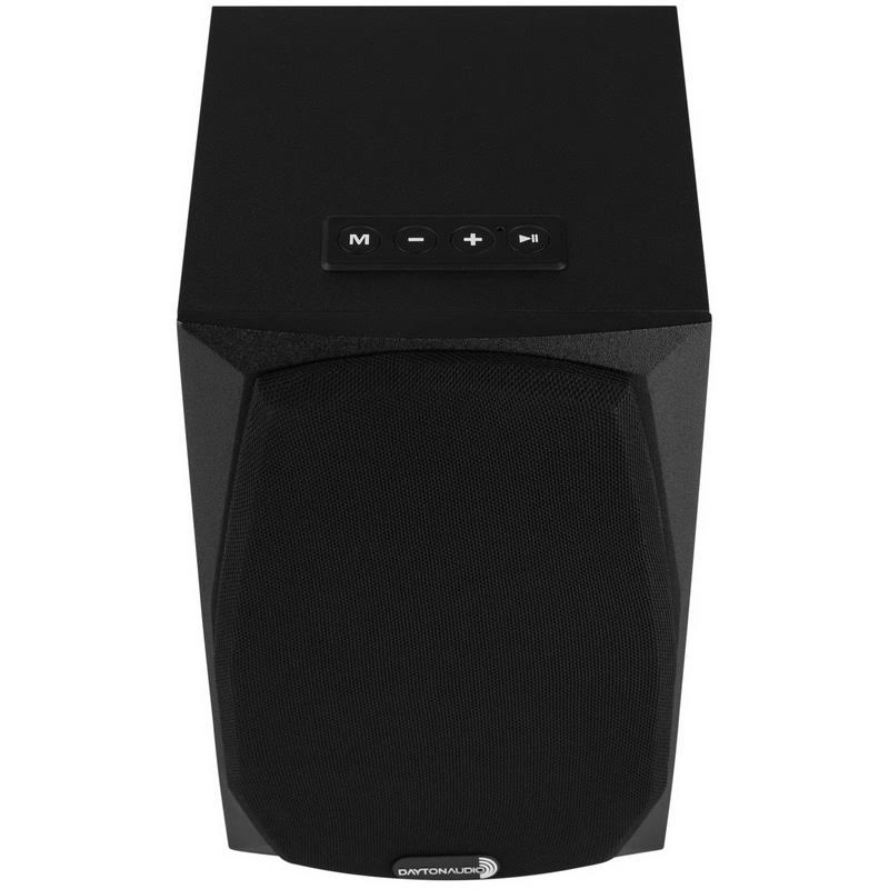 Dayton Audio MK402BTX Powered Bluetooth 2-Way Bookshelf Speaker Pair with 3.5mm AUX in