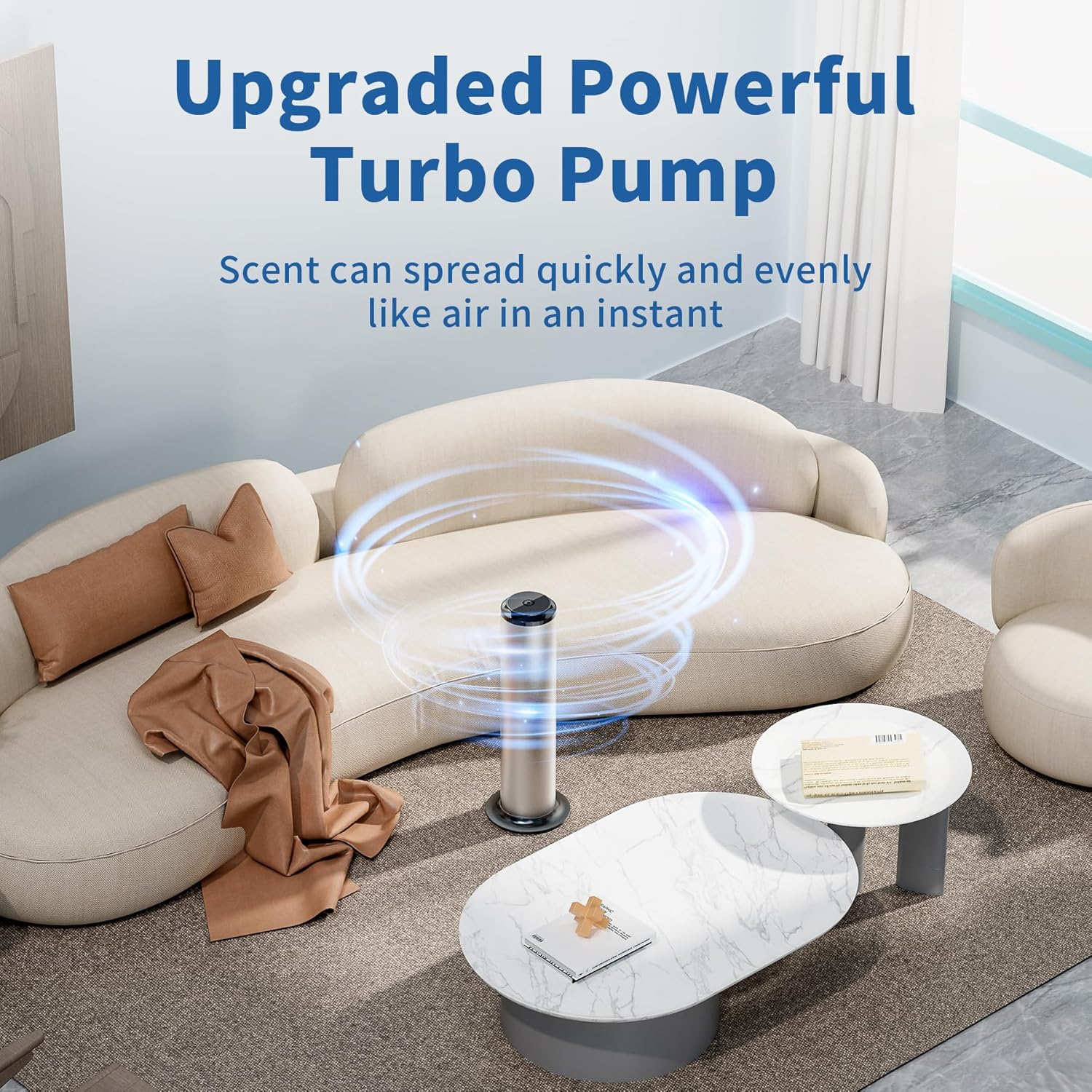2500 sq. ft Scent Air Machine for Home, 600ml Scent Diffusers for Home, Waterless Diffuser Essential Oil Diffuser for Large Room Hotel Scent Diffuser Cold Air Nebulizer Office