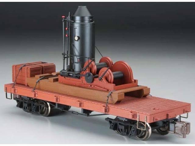 Bachmann G Log Skidder w-Crates on 20ft. Log Car