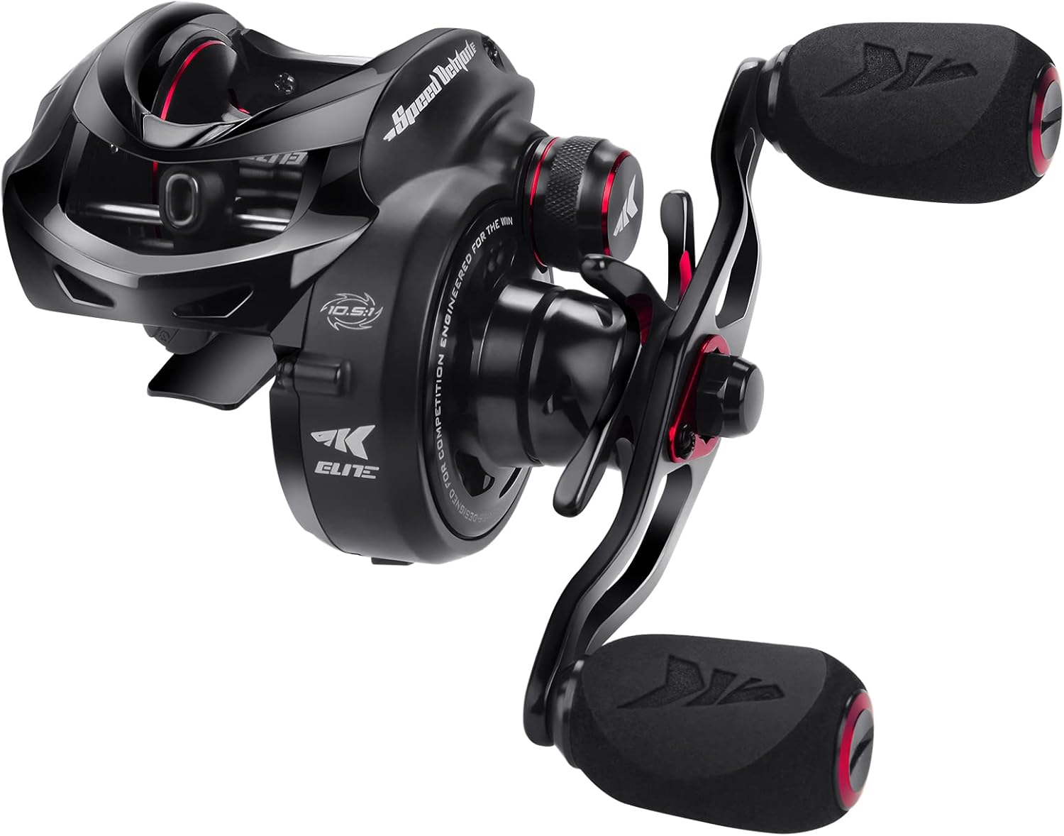 KastKing Speed Demon Elite Fishing Reel, Skipping/Deadbolt Baitcaster/World’s Fastest 10.5:1 Gear Ratio Baitcasting Reel, 10+1 Shielded Stainless Steel BB, CNC Aluminum Frame, 8.6:1 Also Available