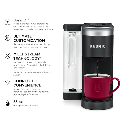 Keurig K-Supreme SMART Coffee Maker, MultiStream Technology, Brews 6-12oz Cup Sizes, Gray