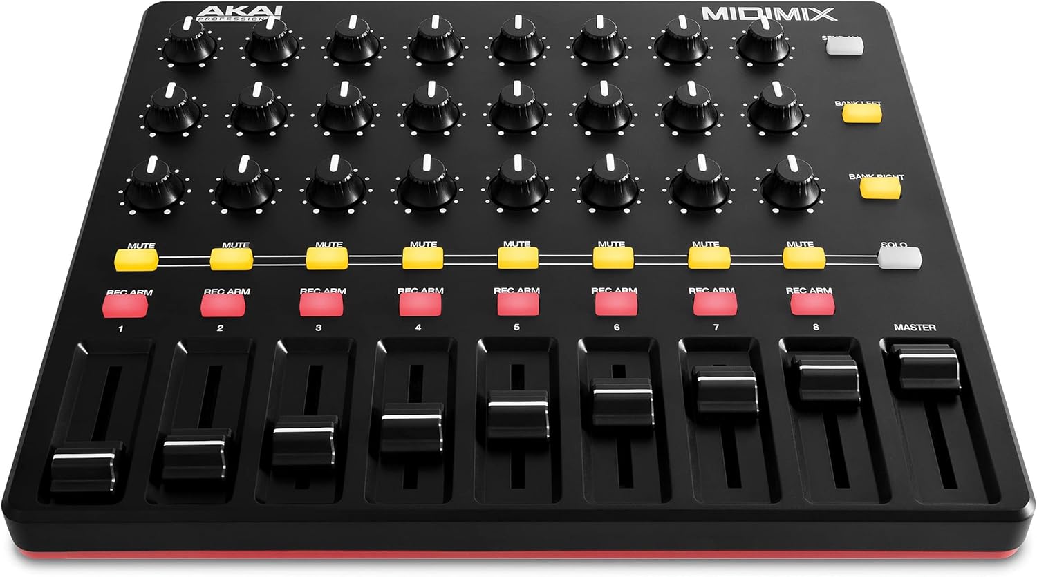 AKAI Professional MIDImix - USB MIDI Controller Mixer with Assignable Faders & Master Fader, 24 Knobs and 16 Buttons, 1 to 1 Mapping With Ableton Live