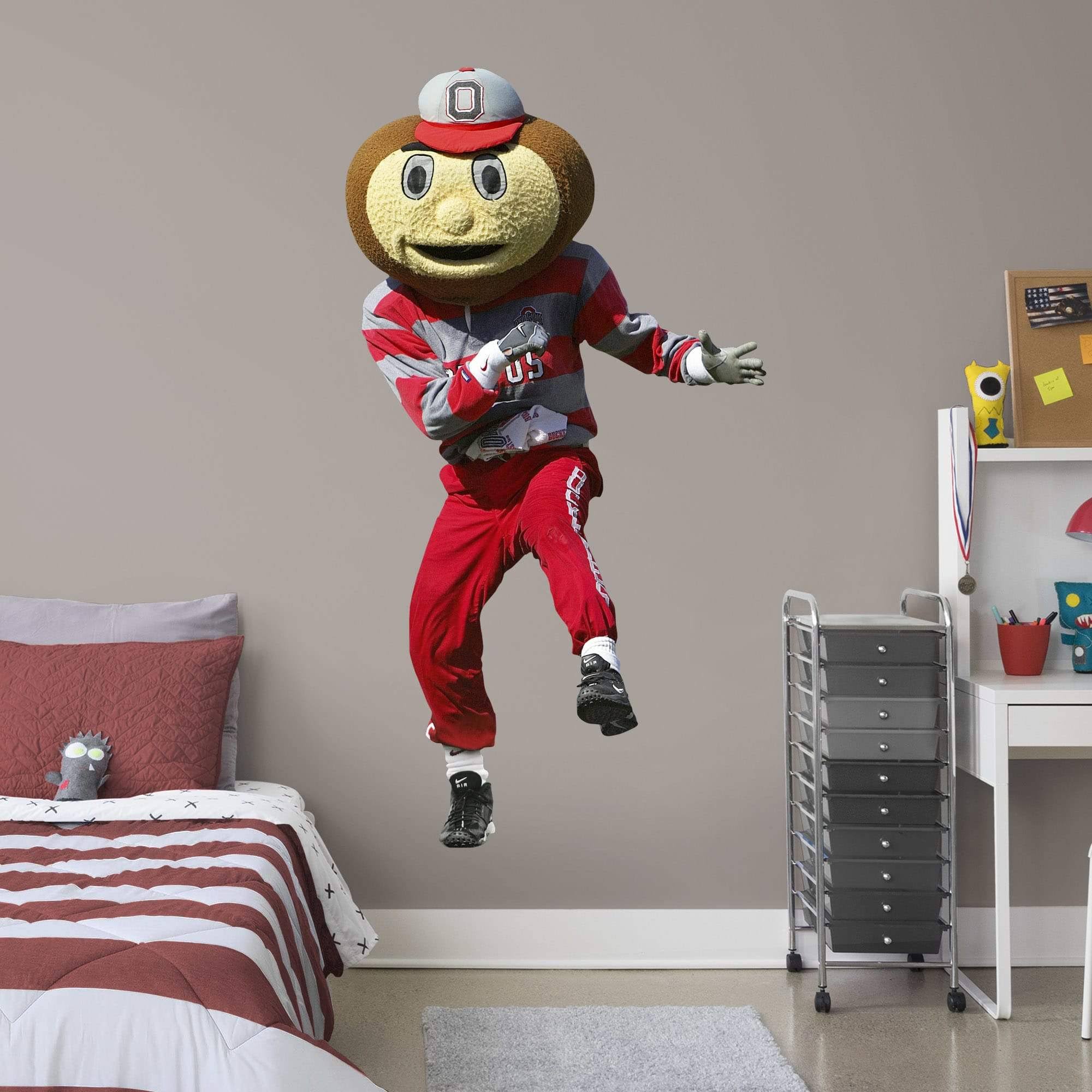 Fathead NCAA Ohio State Buckeyes Ohio State Buckeyes: Brutus Buckeye Mascot