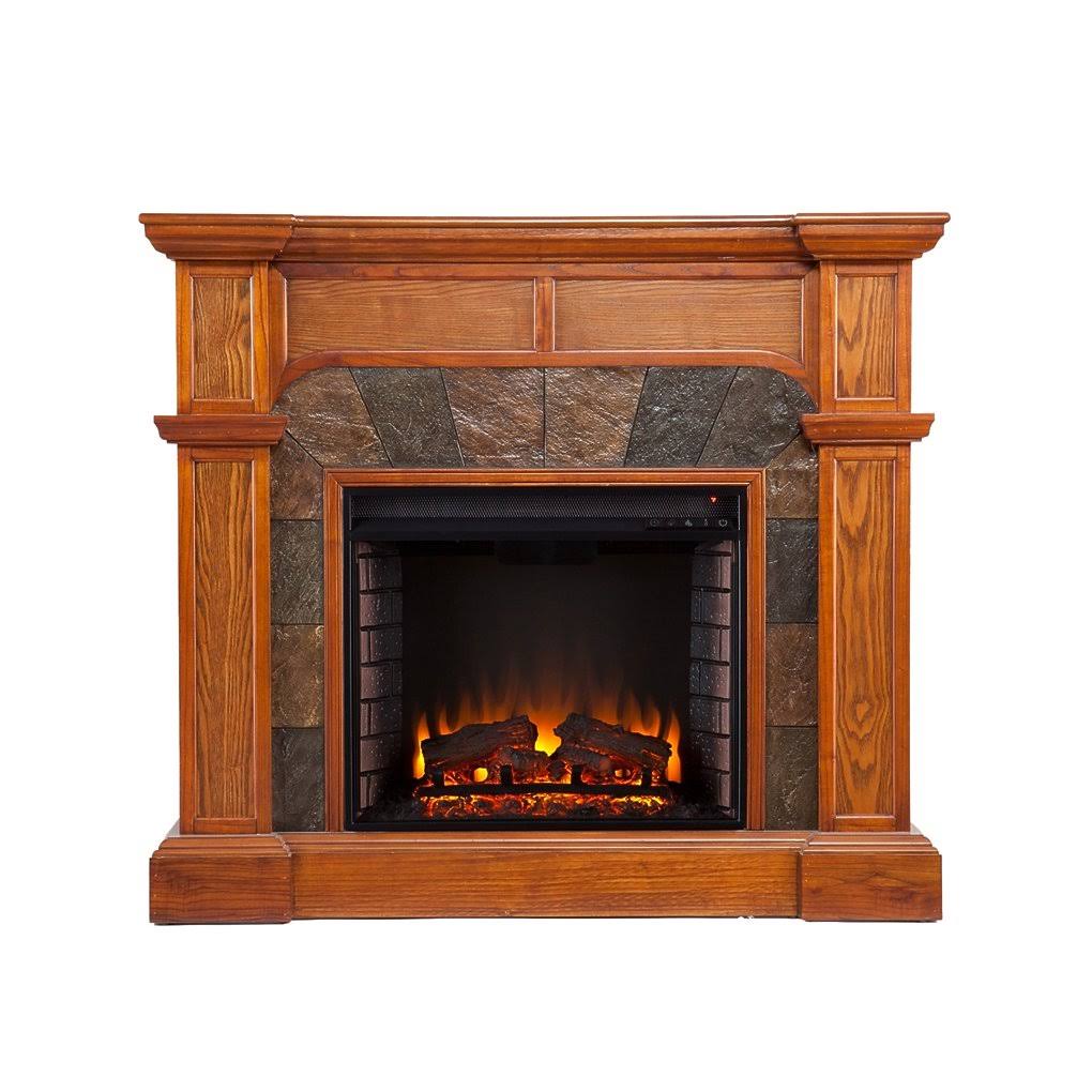 Southern Enterprises Cartwright Electric Fireplace, Oak