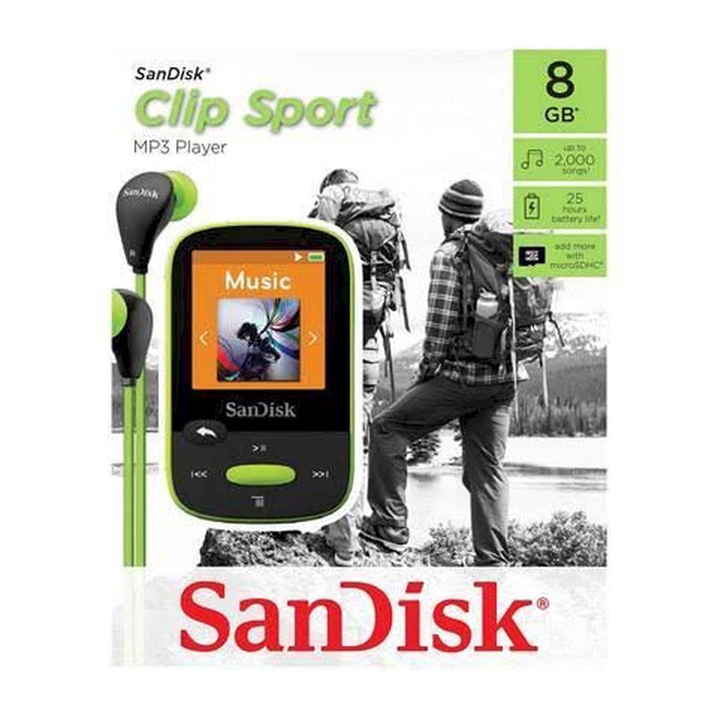 SanDisk Clip Sport MP3 Player - 8 GB - Lime
