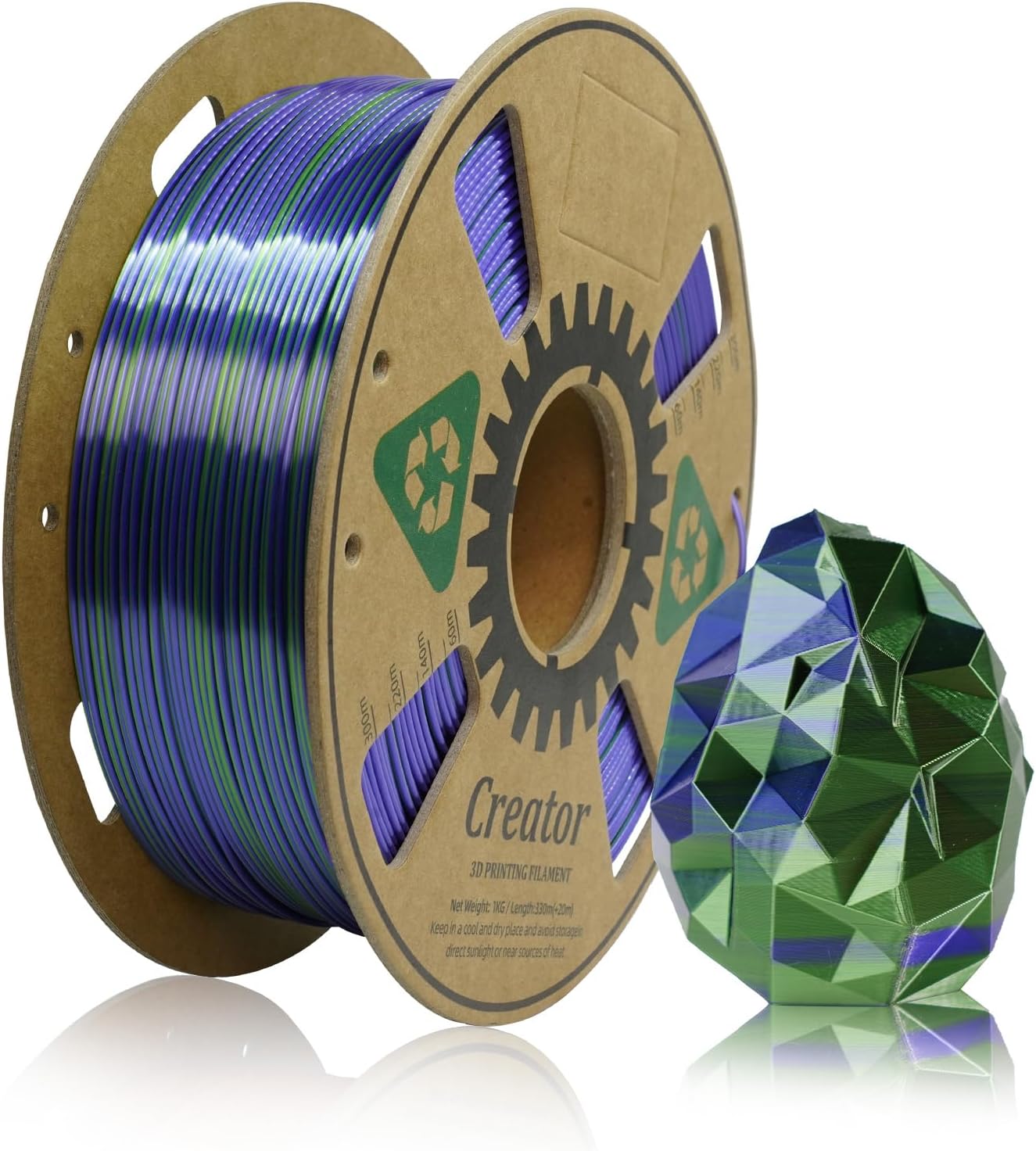 Flashforge Adventurer 5M 3D Printer with Extra 1KG Silk PLA Blue Green Filament