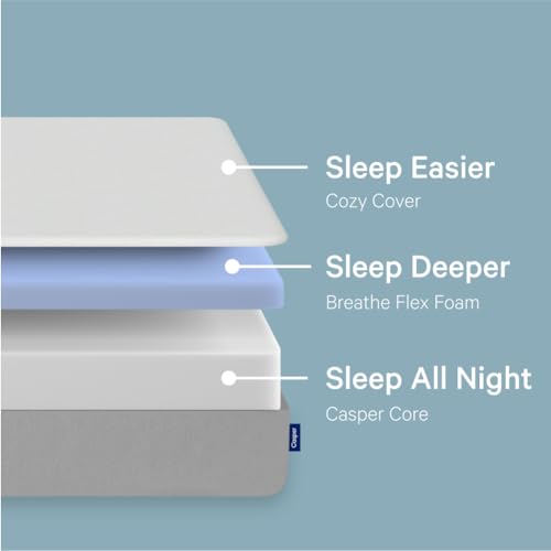 Casper Sleep Element, Queen Medium Firm Mattress - Memory Foam + Support - 100-Night Trial - CertiPUR-US Mattress, Grey