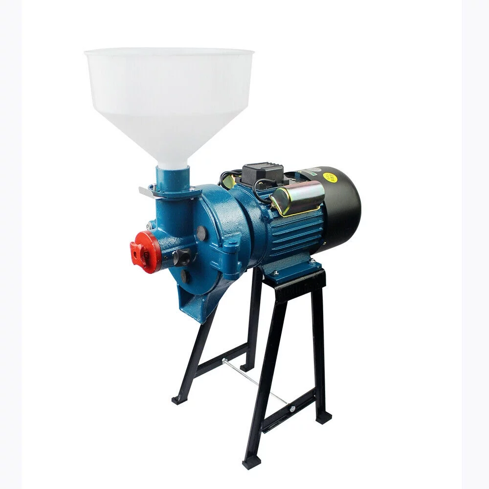 Commercial Electric Wet Beans Flour Grinder Rice Corn Grain Coffee Wheat+Funnel Wet Electric Feed Flour Mill Cereals Grinder Corn Grain Wheat+Funnel 2200W 110V