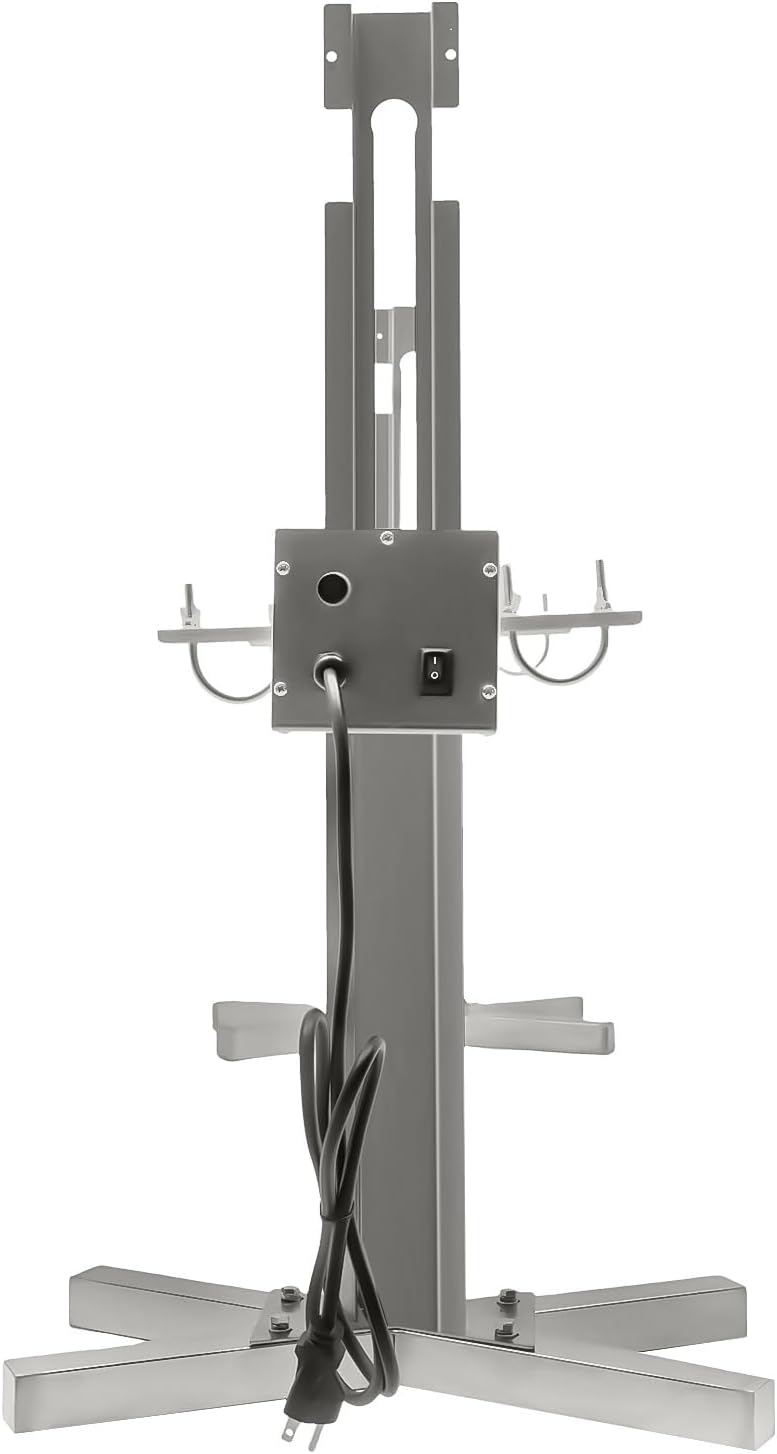 Rotisserie Grill Kit, Stainless Steel Electric Rotisserie Stand, 43Inch Pig Lamb Roaster Charcoal Spit with 25W Motor & Adjustable Height for Outdoor Camping Party, 88 LB