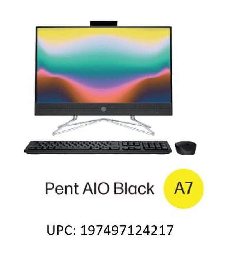 HP 21.5 All-in-One PC, Intel Pentium, 8GB Memory, 128GB SSD, Windows 11 Home S mode, White, 22-dd0143w
