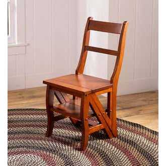 3 Step Wood Folding Small Step Ladder Plow &amp; Hearth - Shop Hardware Tools Online Store