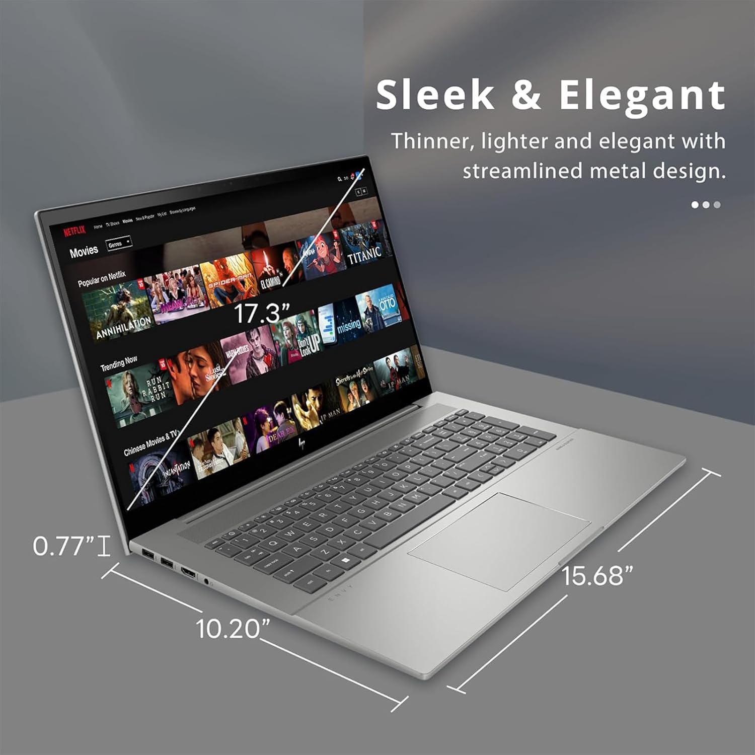 HP-ENVY 17.3-Touchscreen Laptop-13th Gen - i7-1355U - RTX 3050 - Backlit Keyboard - Windows11 - Wi-Fi 6E - Thunderbolt4 - Microsoft 365 - Office Laptop 2023 (Windows 11, 64GB RAM |2TB PCIe SSD)