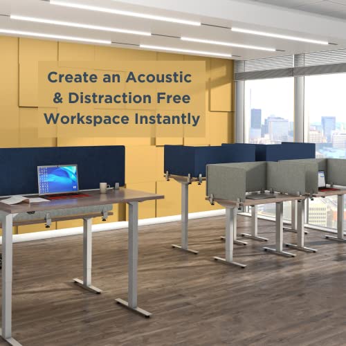 VaRoom - Desk Divider; Sound Proof Dividers - Privacy Shields for Student Desks and Desk Privacy Panels. Cubicle Wall, Desk Divider for Students and Office Divider (Light Grey, 48" W x 18”H)