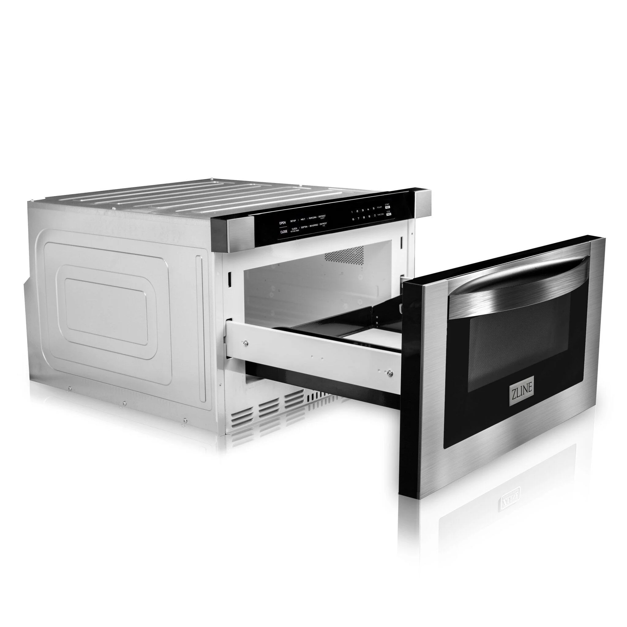 ZLINE 24" 1.2 cu. ft. Microwave Drawer in Black Stainless Steel