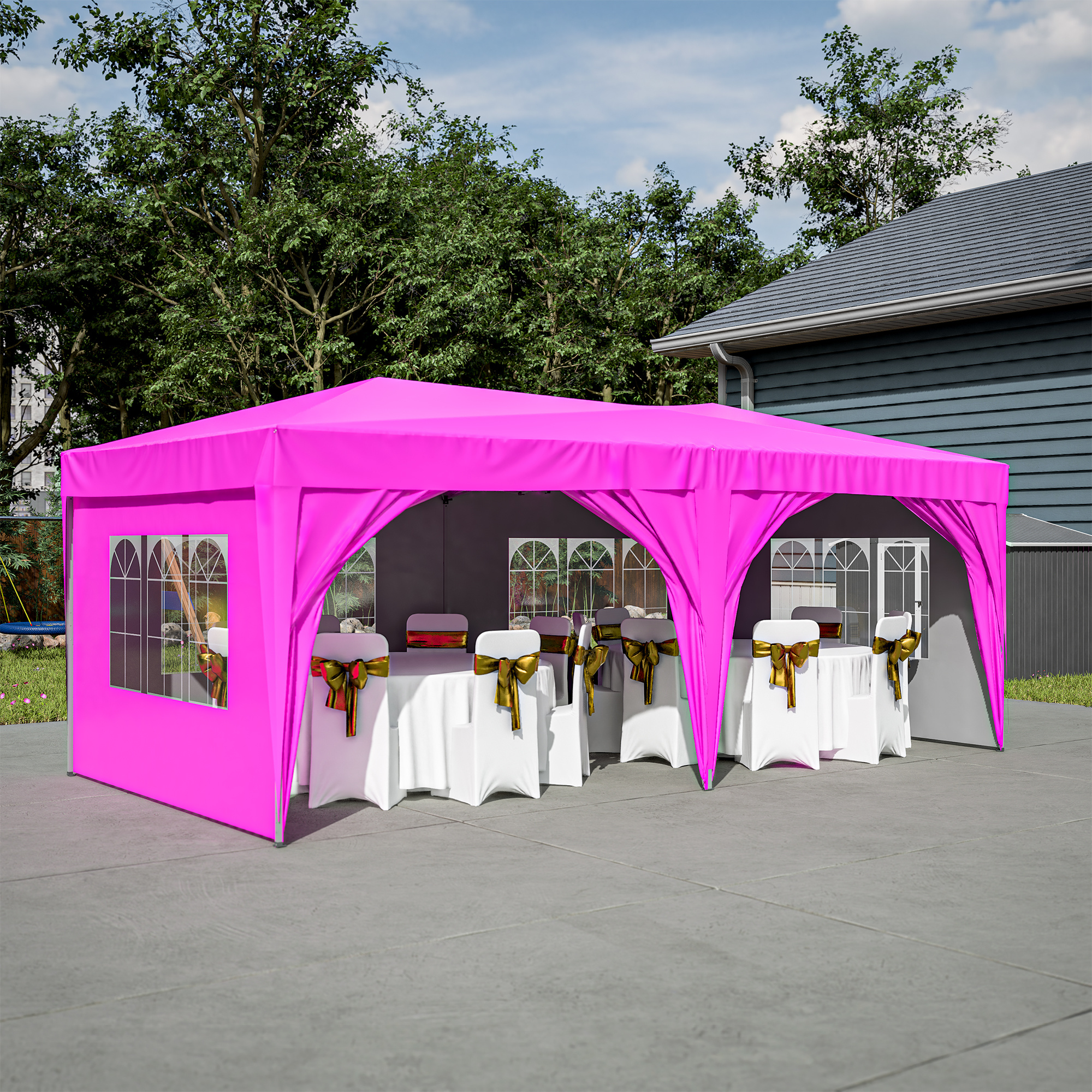 EZ Pop Up Canopy with Removable Sidewalls - 10'x20' - Elevate Outdoor Gatherings