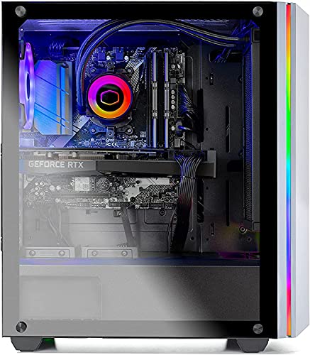 Skytech Gaming Azure PC Desktop – Intel Core i7 12700F 2.1 GHz, NVIDIA RTX 4080, 1TB NVME Gen4 SSD, 32GB DDR5 RAM RGB, 1000W Gold PCIE 5.0 PSU, 360mm AIO, 11AC Wi-Fi, Windows 11 Home 64-bit,White