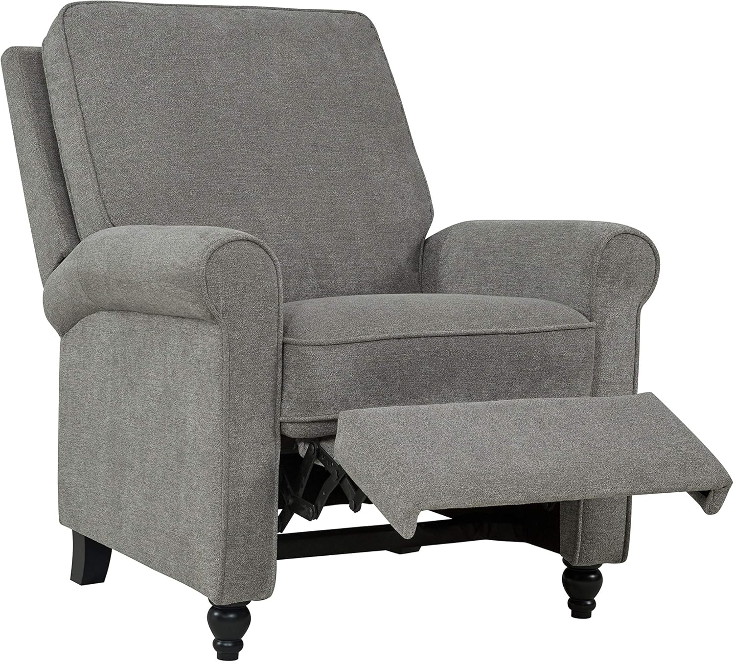 ProLounger Grey Chenille Push Back Recliner Chair