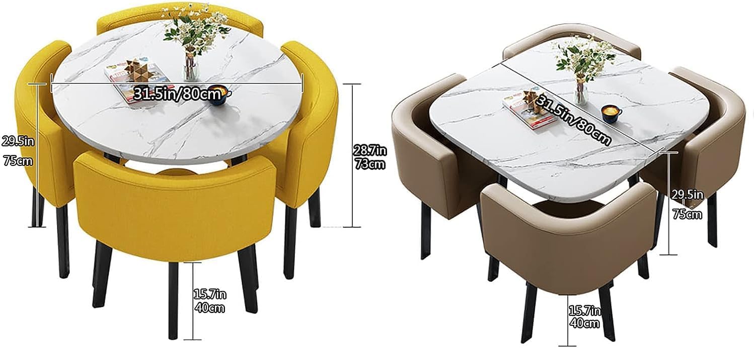 Office Reception Conference Round Dining Table Set Coffee Table And Chair Set,Kitchen Dining Table Set For 4,Small Conference Room Tables Simple Office Table Round Furniture Table And Chair Set Save S
