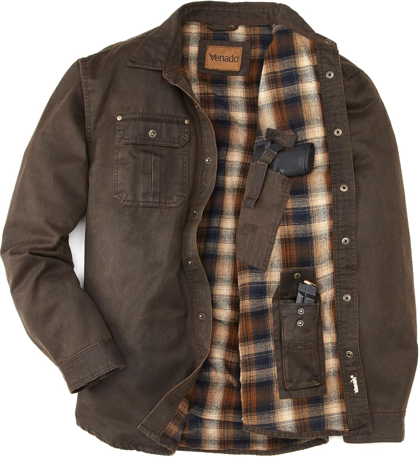 Venado Cotton Suede Concealed Carry Shirt Jacket