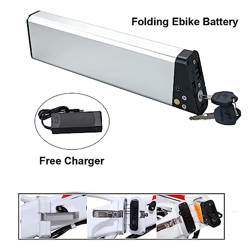36V 10Ah Lithium Ion Folding Ebike Battery for 450W E-Bike Electric Bike Bicycle, 9Ah